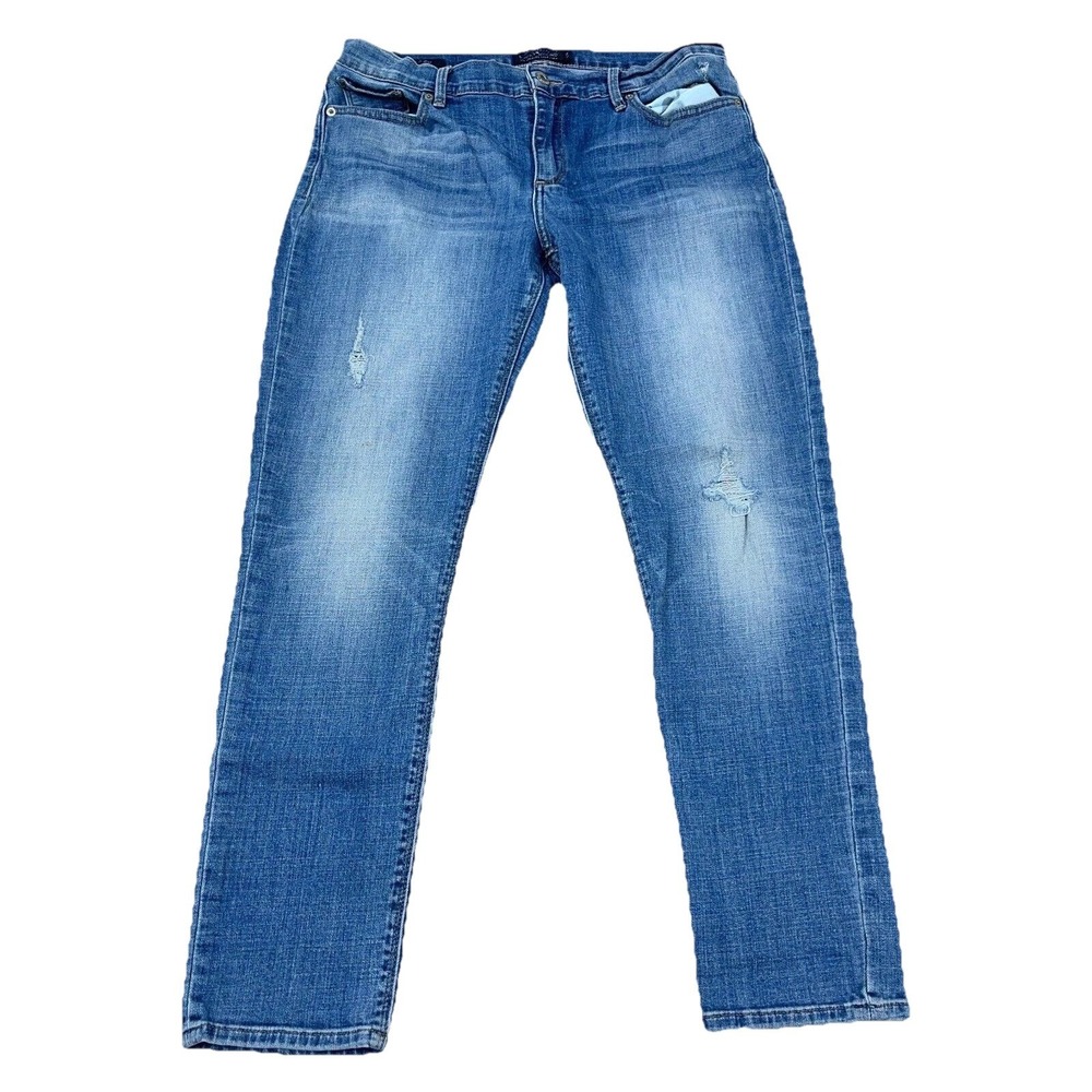 Lucky Brand Jeans Women 10 30 Skinny Fit Med Wash Faded‎ Stretch Pants Brooke *